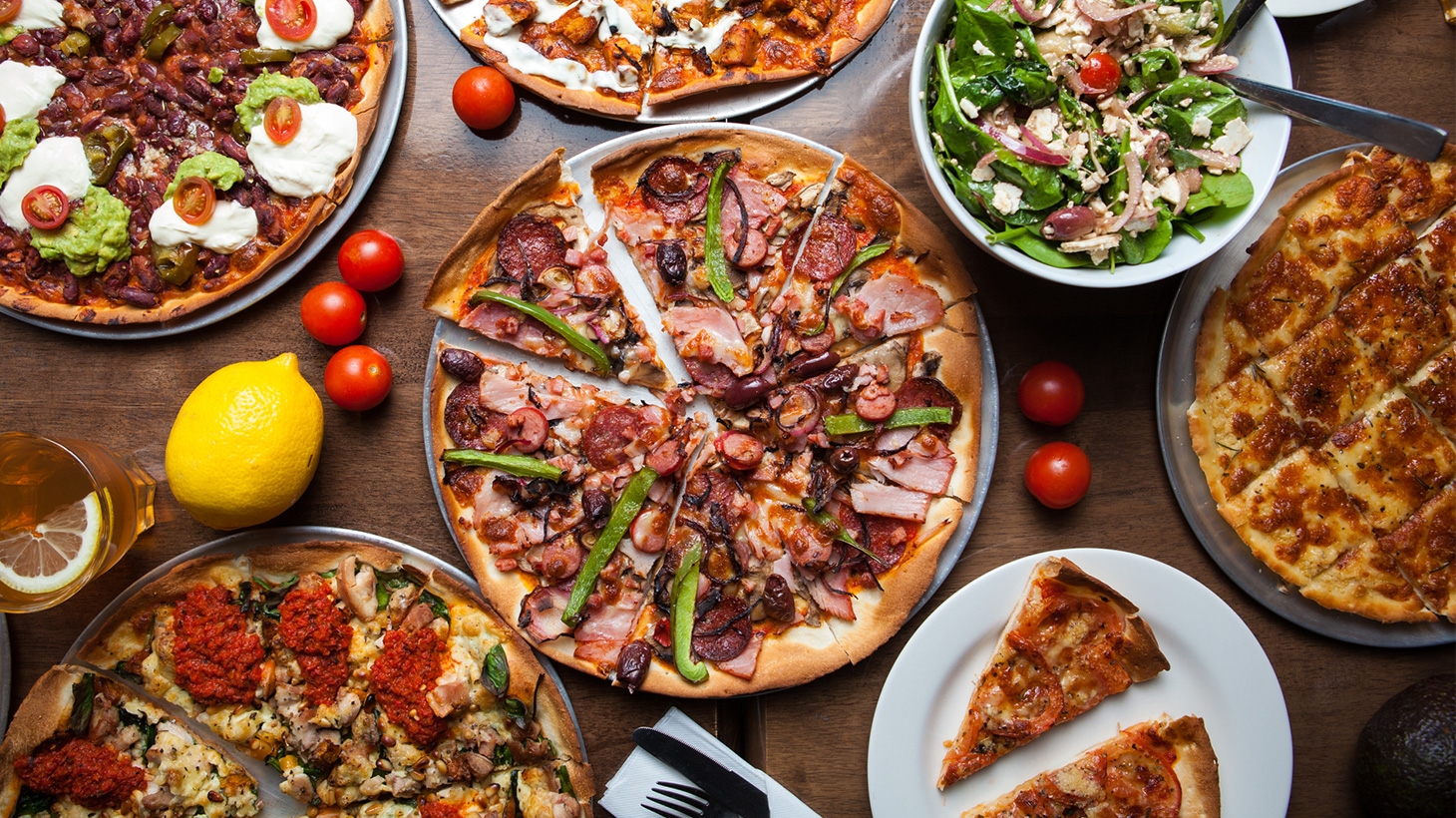 Pizza Feast with Garlic Bread and Drinks Scoopon