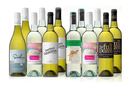 Australian Mixed White Wine Dozen Ft. Yellow Tail Pinot Grigio