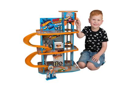Hot Wheels Multi-Storey Wooden Garage Playset
