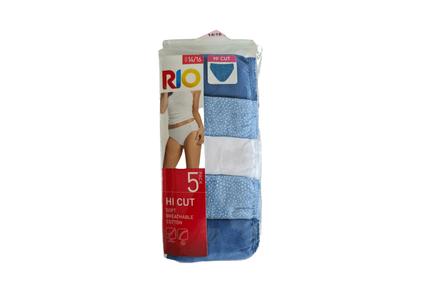 10 Pairs Rio Women's Hi-Cut Cotton Brief - Three Sizes Available
