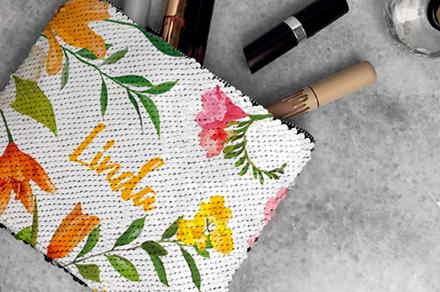 Personalised Cushion Covers and Makeup Bags