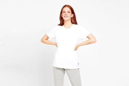 Bonds Women's Core Crew White Cotton Tee