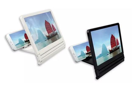 HD Smartphone Screen Magnifier with Stand Available in Black Or White