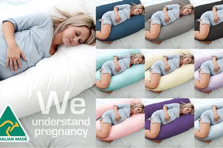 Woolcomfort Australian Made Pregnancy Pillow - Ten Colours Available