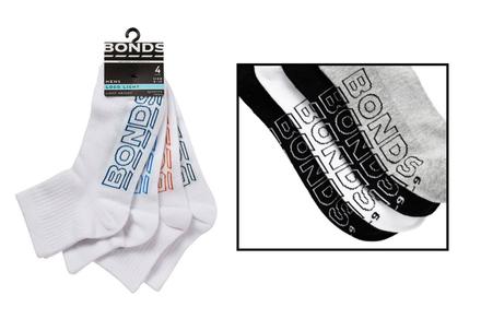 12 Pack Bonds Mens Quarter Crew Socks - Two Styles Available!