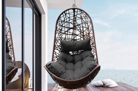 Arcadia Furniture Egg Chair | Oatmeal and Grey