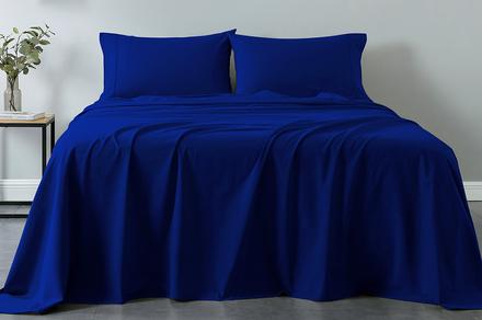 Royal Comfort Vintage Washed 100% Cotton Sheet Set for Double Bed - Available in Five Colours
