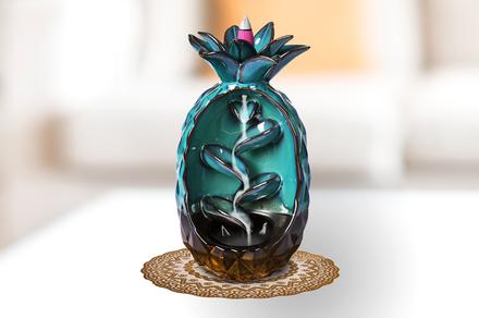 Pineapple Waterfall Incense Burner with 10 Incense Cones