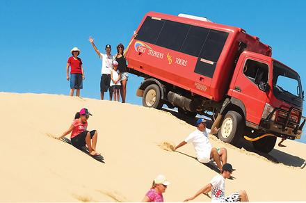 Full-Day Port Stephens Tour with Dolphin Cruise, Sandboarding and More