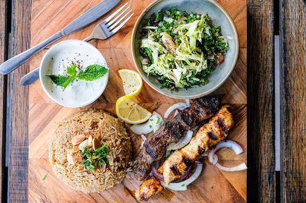 Sydney: Authentic Lebanese Mixed Plate Dining for Two with Dessert in Granville