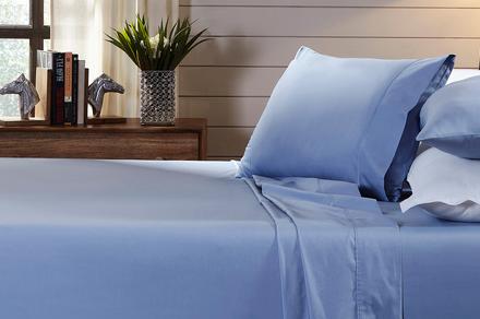 Royal Comfort 250TC 100% Organic Cotton Four-Piece Sheet Set in Queen Size - Four Colours