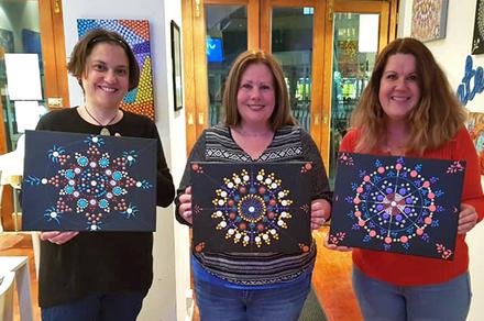 2.5-Hour Dot Painting Class with Light Dinner & BYO in Leichhardt