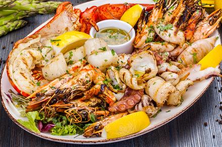 Seafood Platter with Bottle of Wine or Soft Drink Jug at The Chatswood Club