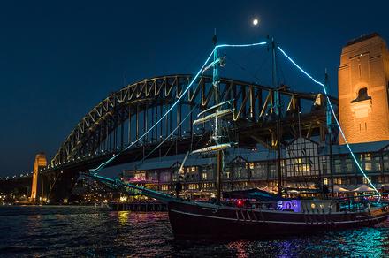 1.5-Hour Vivid Tall Ship Cruise + Dinner and Free-Flowing Drinks