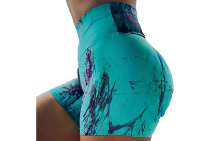 Tie Dye Scrunch Bum Shorts - Choose from Aqua or Pink