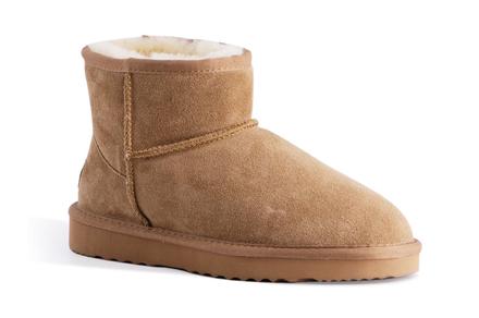 Aus Wooli Ugg Short Sheepskin Ankle Boot | Chestnut/Tan