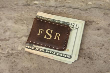 Personalised Imitation Leather Money Clips