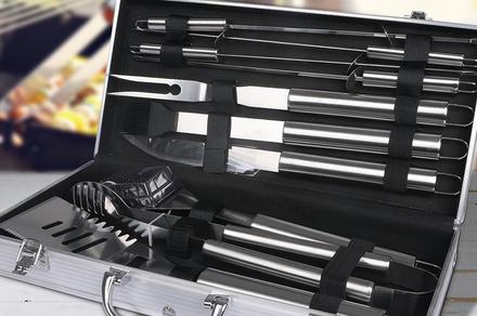 10-Piece Stainless Steel BBQ Tool Set 