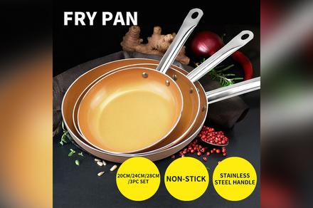 Non-Stick Stainless Steel Frying Pan Set