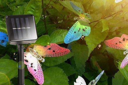 Solar LED String Outdoor Décor Butterfly Lights