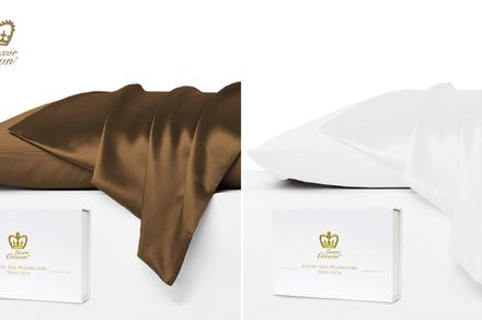 Set of Two Mulberry Silk Pillowcases - Six Colours To Choose From