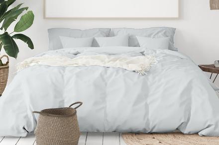 Royal Comfort 1000TC Bamboo Cotton Quilt Cover Set Available in Four Colours | King
