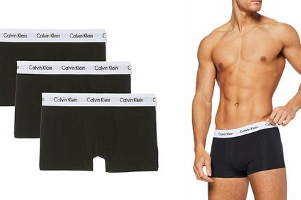 Three Pack of Calvin Klein Men’s Low Rise Trunk Boxer | Black