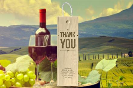 Personalised Engraved Wooden Wine Gift Box