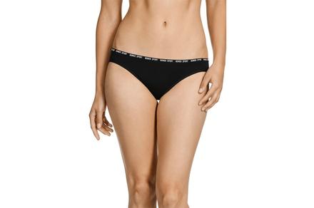 Three Pack Bonds Women's Active Seam-free Bikini Sporty Underwear in Black - Multiple Sizes Available