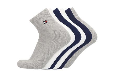 Six Pairs of Assorted Tommy Hilfiger Men's Sport Cushion Quarter Socks | AU Size 7-12
