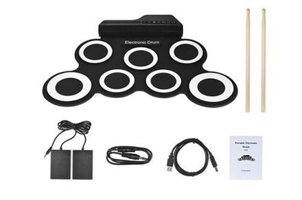Electronic Drum Kit Musical Roll-up Drum Set for Kids