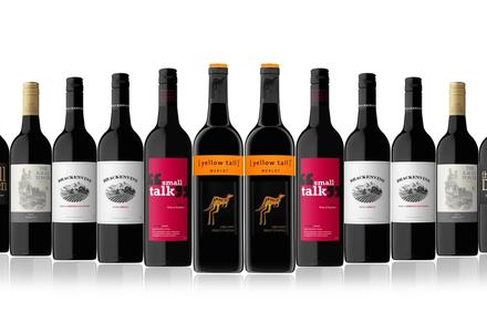 Dozen Mixed Aussie Reds Including Yellow Tail Merlot