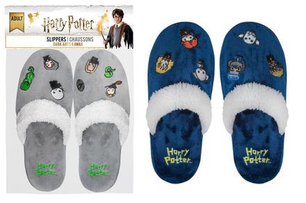 Two Pairs of Unisex Harry Potter Kawaii Slippers | Dark Blue & Grey