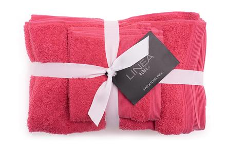 Six Piece Linea Home Cotton Towel Set - Four Colour Options!