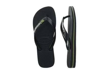 Havaianas Unisex Brazil Logo Preto Thongs - Six Sizes Available
