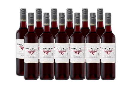 12 Bottles of NV Long Flat Red Moscato 