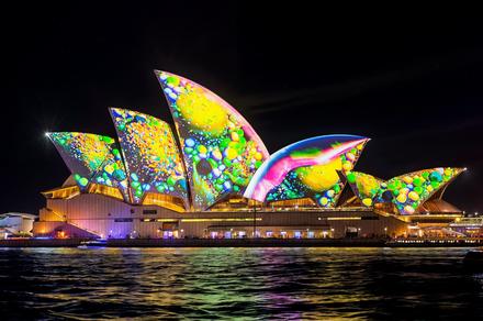 Sydney: See the Lights of Vivid Sydney on a 1.5-Hour Sydney Harbour Cruise with Soft Drinks