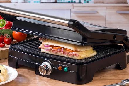 Salter Megastone Xl Black Fold Out Health Grill & Panini Maker