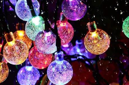 50 LED Solar-Powered String Lights