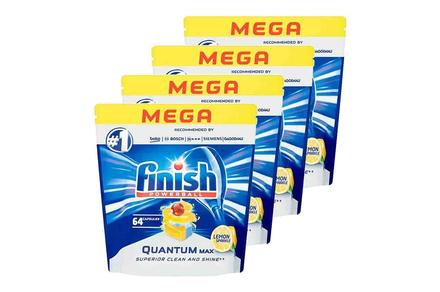 Finish Powerball Quantum Max Lemon Sparkle Dishwasher Tablets | 256 Pack