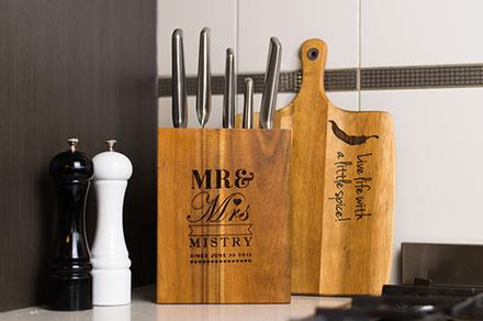 Complete Your Kitchen with a Personalised Wooden Knife Block
