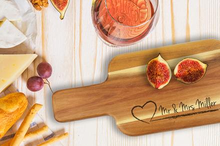 Personalised Acacia Wood Cheese or Chopping Board