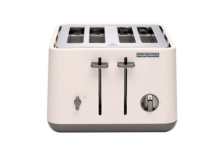 Morphy Richards Four Slice Nude Aspect Toaster w/ Black Chrome Base