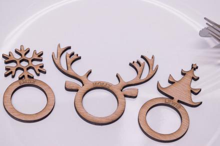 Personalised Christmas Napkin Rings