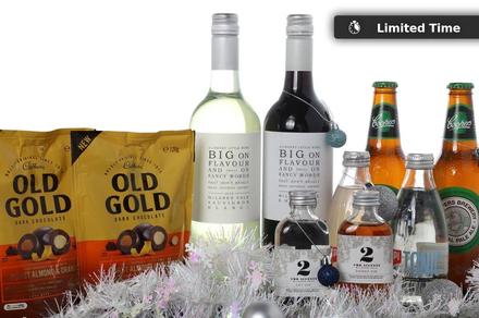 Christmas Hamper with Beer, Wine, Gin and Chocolates