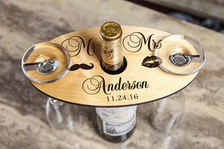 Personalise a Wine Caddy with Glass Holder