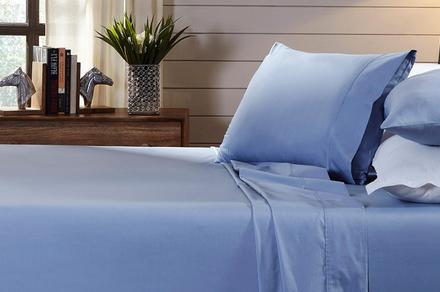 PRICE DROP! Royal Comfort 250TC Organic 100% Cotton Queen Size Four-Piece Sheet Set