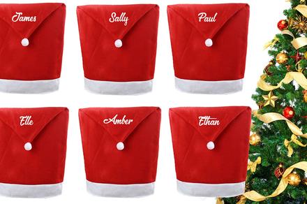 Personalised Six Piece Christmas Chair Cover Set