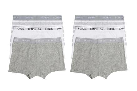 Six Pack of Bonds Men's Guyfront Trunks - Grey Stripe, White & Grey!