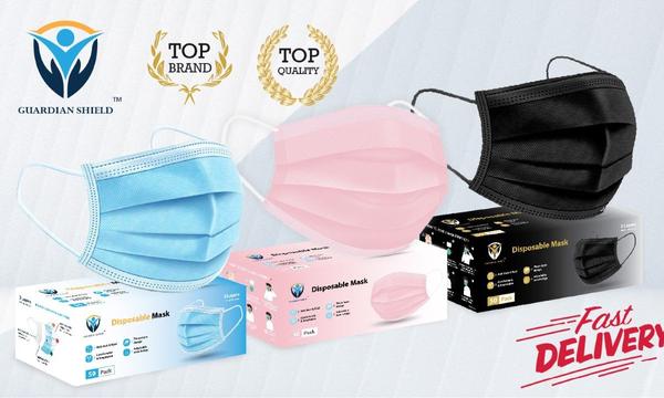 Protective Three Layer Disposable Mask - Three Colours Available